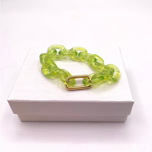 Brat Limeade Glass Chain Bracelet