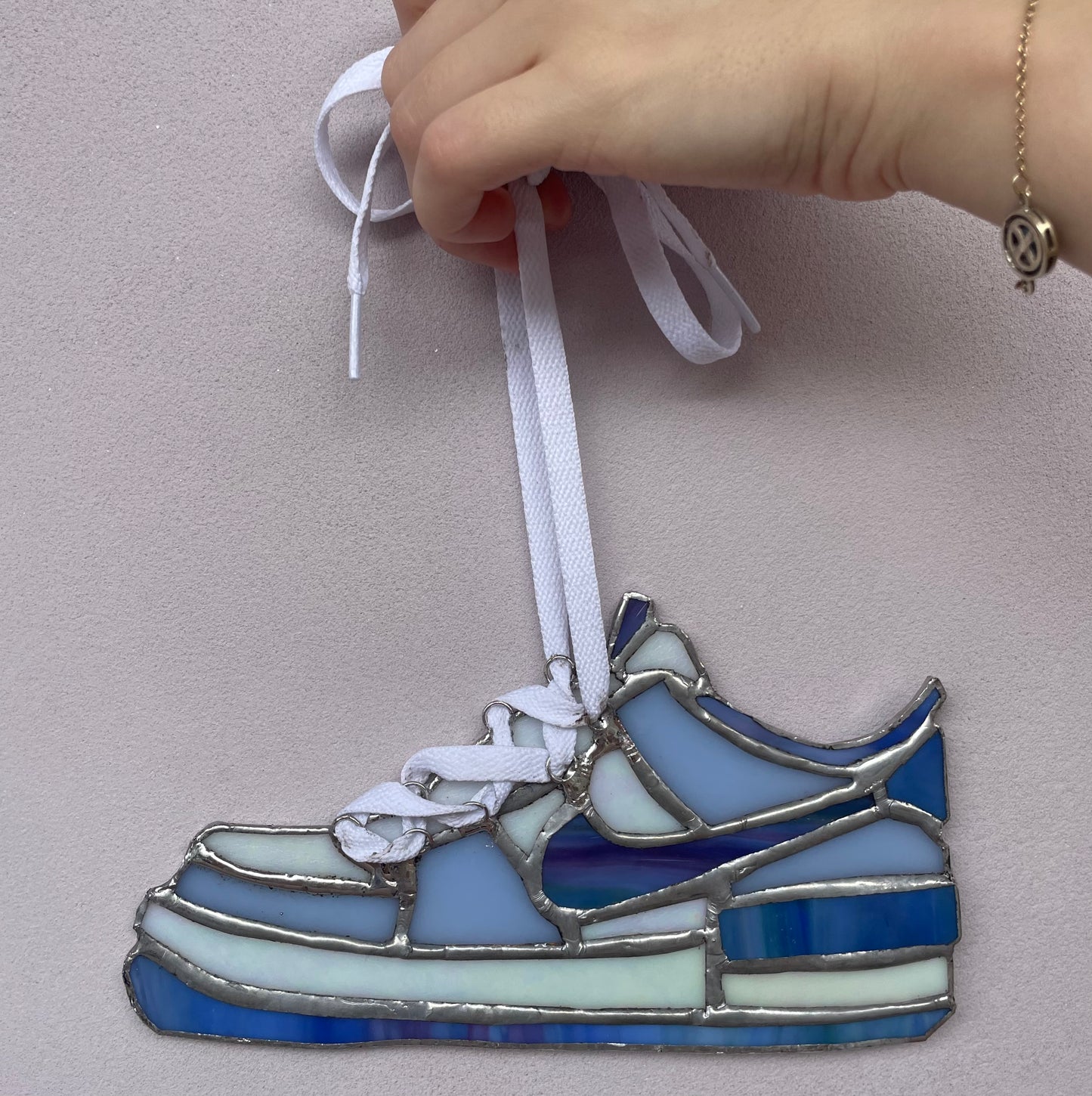 Blue Nikes Stained Glass