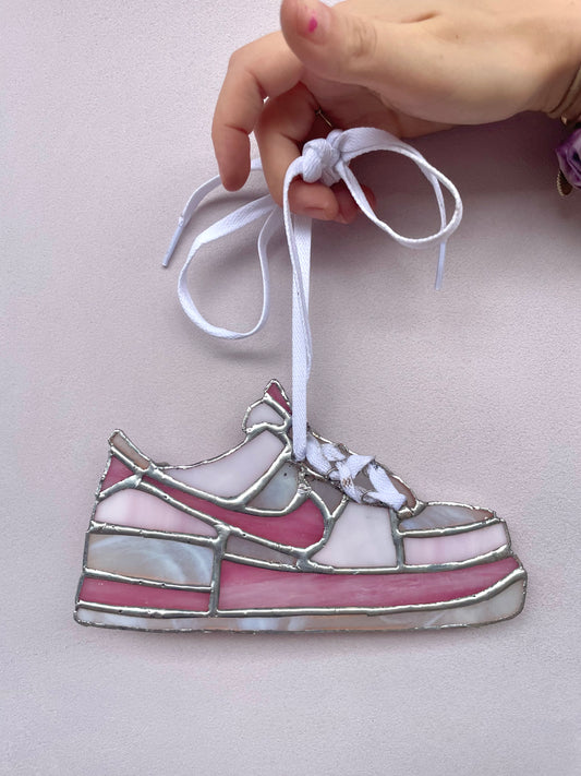 Pink Nikes Stained Glass