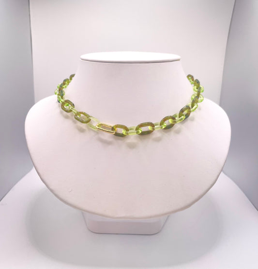 Micro Green Camo Mismatch Glass Chain (Copy)