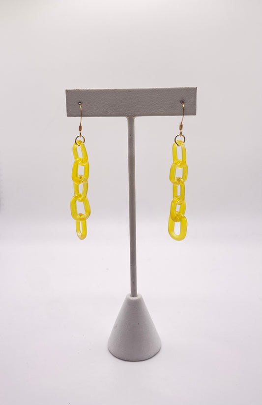 Micro Lemon Party Chain Earrings