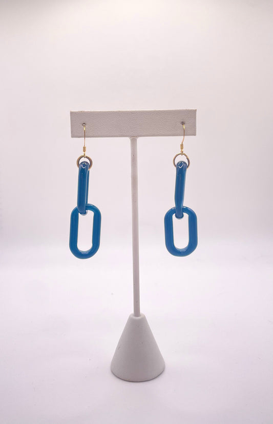 Space Cadet Glass Chain Earrings