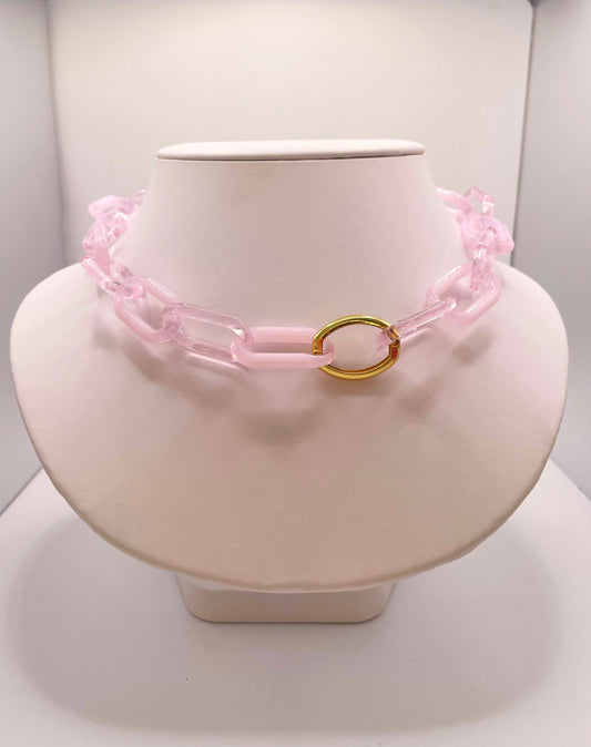 Pink Dahlia/Lemonade Glass Chain