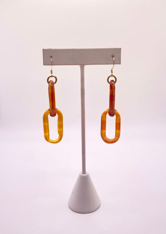 Wild Honey Glass Chain Earrings